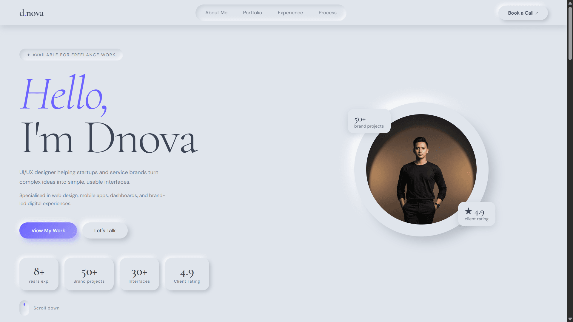D'nova - Portfolio — a live website built by Spectre Studio