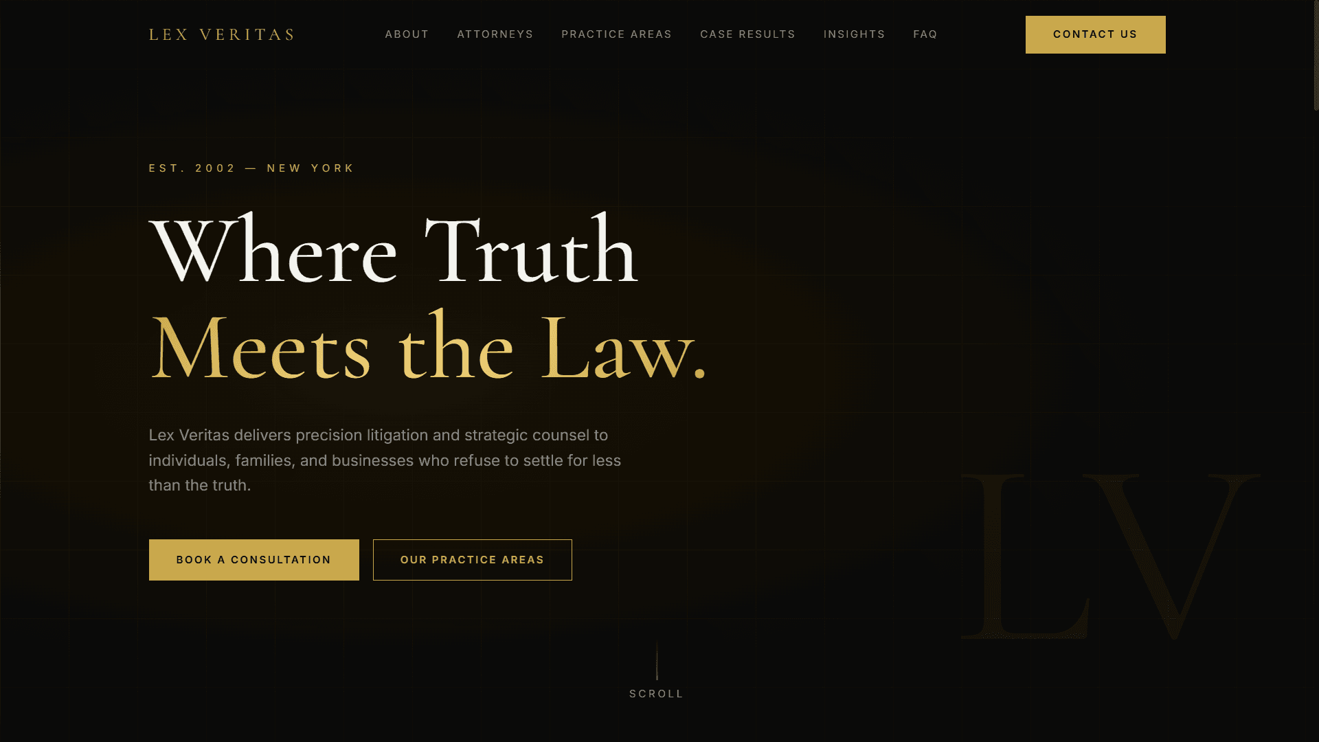 Lex Veritas — website preview